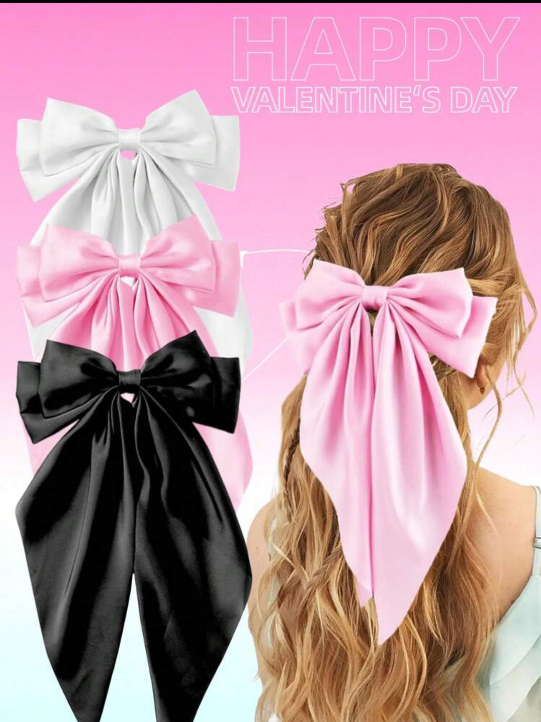 Bow Hair Clips - 3pcs | ربطات للشعر - 3 قطع