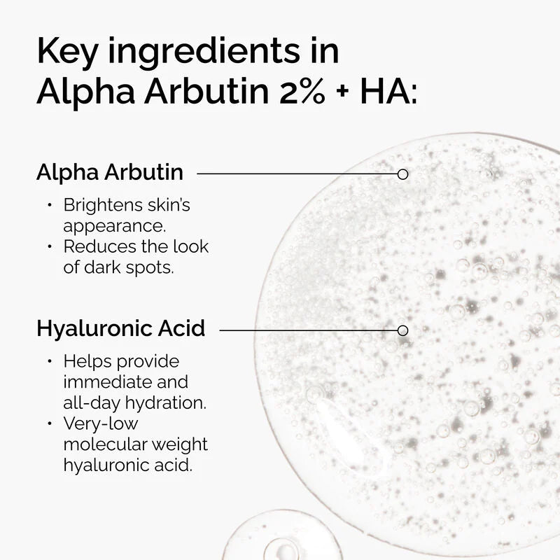 The Ordinary Alpha Arbutin 2% + HA Facial Correcting Serum  -30 ml| ذا أورديناري سيروم الفا اروبوتين +هيالورنيك اسيد -30 مل