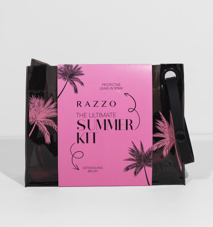 Razzo The Ultimate The Summer Kit ( Protective Leave-in Spray & Detangling Brush ) |  رازو مجموعة للعناية بالشعر