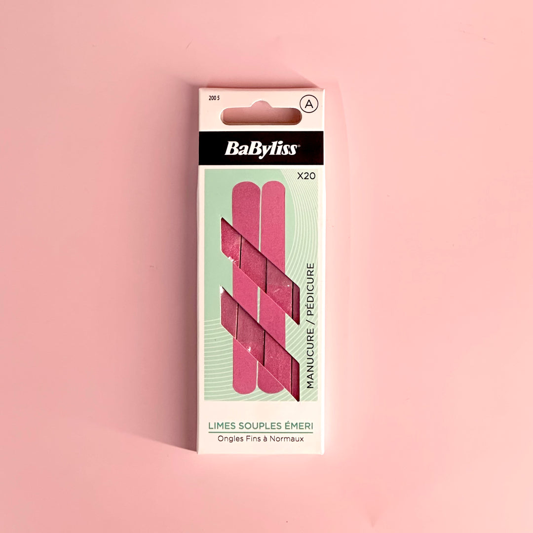BaByliss Manicure Limes Souples x20 | مجموعة مبردات أظافر مرنة x20