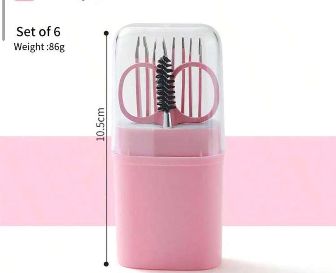 Eyebrow Styling Set - 6pcs | مجموعة أدوات العناية بالحواجب - 6 قطع