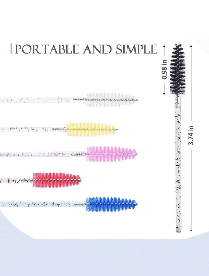 Eyebrow and lash Brush- 50pcs | فرشاة الحواجب والرموش - 50 قطعة