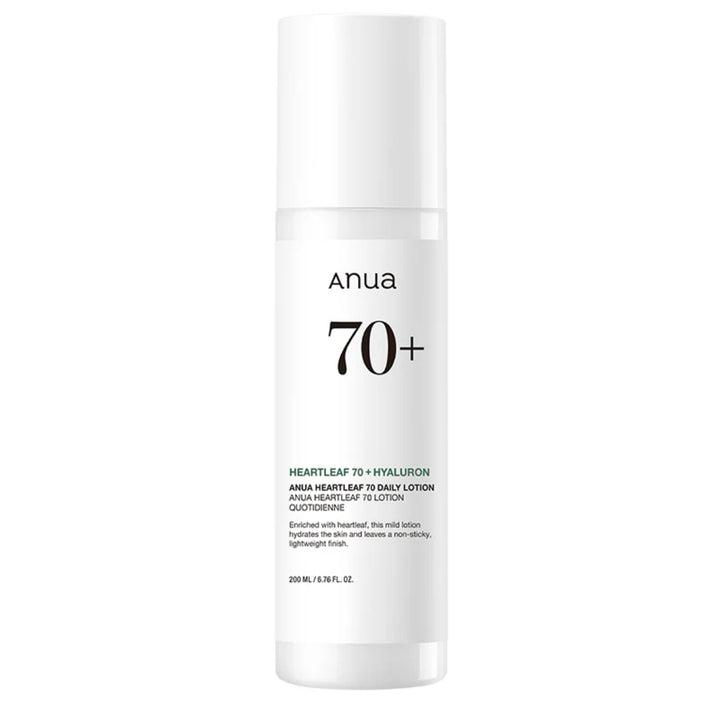 Anua Heartleaf 70+ Hyaluron Daily Lotion - 200ml | أنوا لوشن مرطب بنبات الهارتليف - 200 مل