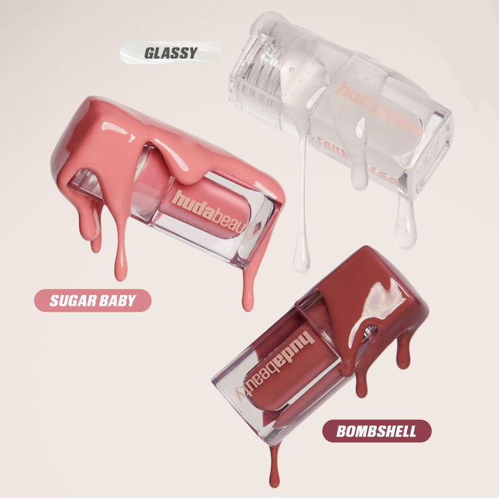 Huda Beauty Glossiest Gloss Mini Kit - 3*1.9ml | هدى بيوتي مجموعة جلو الشفاه - 3*1.9 مل