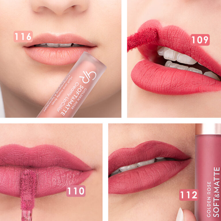 Golden rose Soft & Matte Creamy Lip - 5.5ml | كولدن روز أحمر شفاه كريمي وغير لامع - 5.5 مل