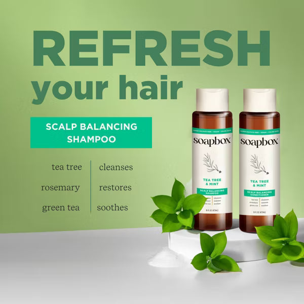 Soapbox Tea Tree and Mint Scalp Balancing Shampoo - 473ml
