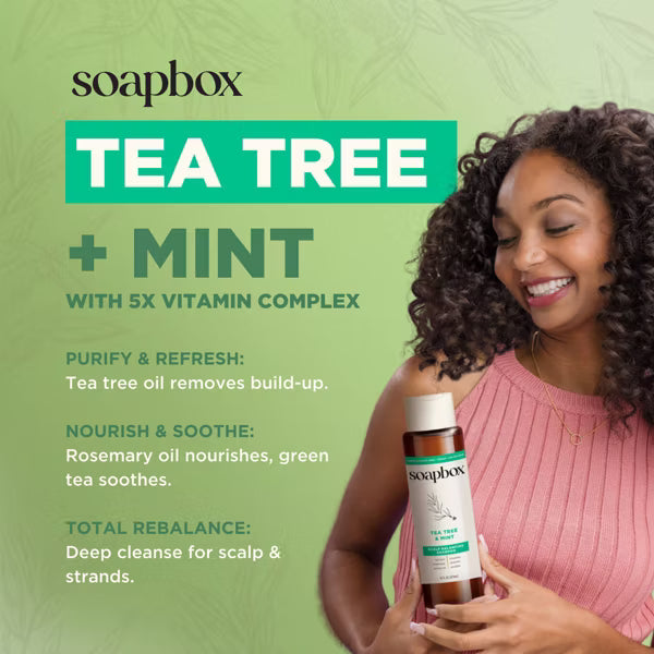 Soapbox Tea Tree and Mint Scalp Balancing Shampoo - 473ml