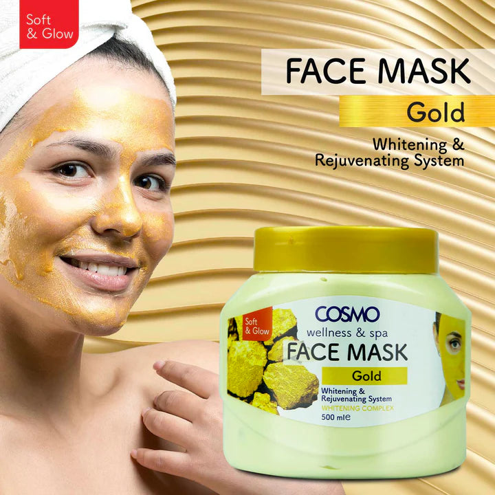 COSMO Face Mask Gold - 500ml | كوزمو قناع الوجه بالذهب النقي - 500 مل