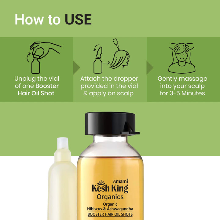 Kesh King Organic Bhringraj & Curry leaves Anti - Dandruff - 8vialsx6ml | كيش كينج زيت لمعالجة القشرة - 8 عبوات x 6 مل