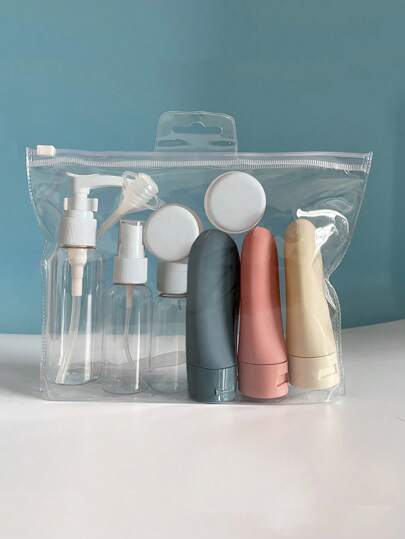 Travel Refillable Bottle Set - 8 pcs | مجموعة زجاجات السفر القابلة لإعادة التعبئة - 8 قطع