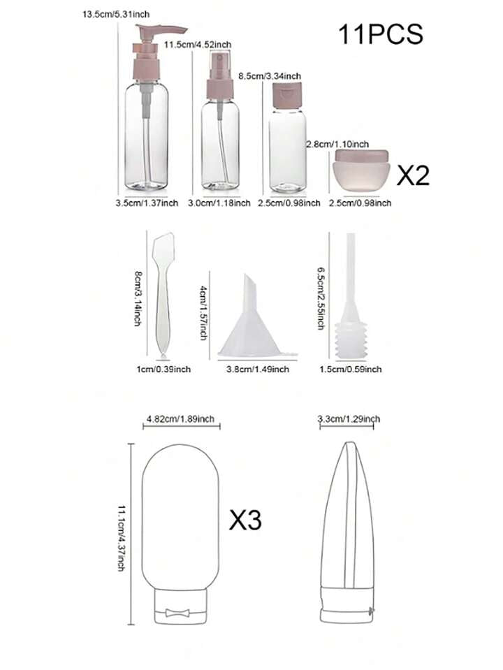 Travel Refillable Bottle Set - 8 pcs | مجموعة زجاجات السفر القابلة لإعادة التعبئة - 8 قطع