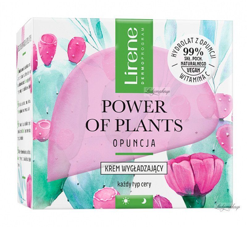 Lirene Power Of Plants Smoothing Cream - Opuntia - 50ml |ليرين كريم مرطب بالزهرة الدمشقية - 50 مل