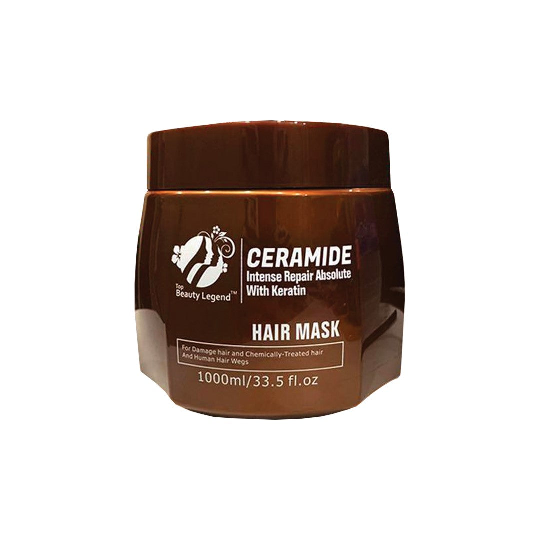Top Beauty Legend Ceramide Intense Repair Absolute With Keratin Hair Mask - 1000ml | اسطورة الجمال قناع الشعر بالكيراتين و السيراميد - 1000 مل