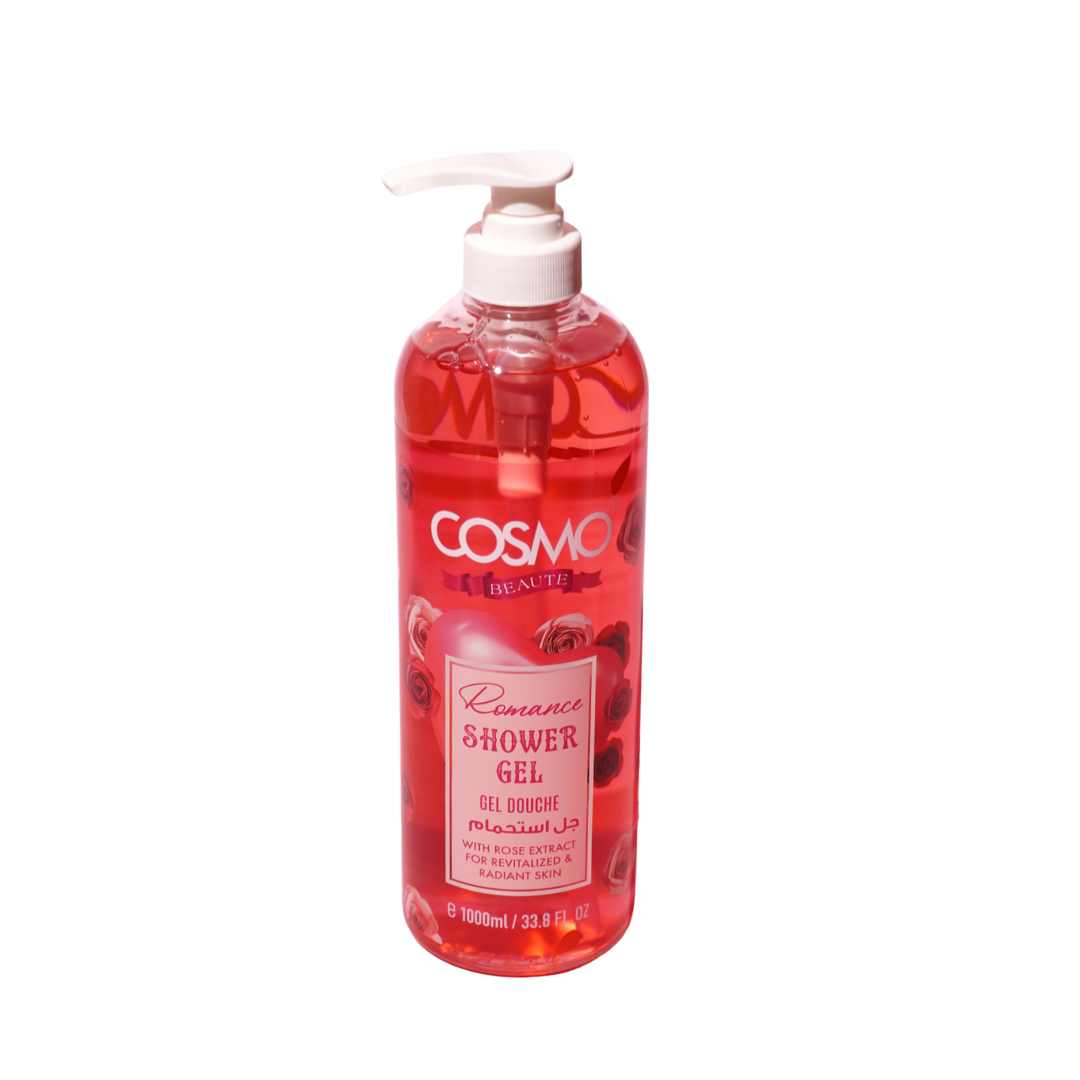 COSMO Romance Shower Gel with Rose Extract - 1000ml | كوزمو جل استحمام بخلاصة الورد - 1000 مل