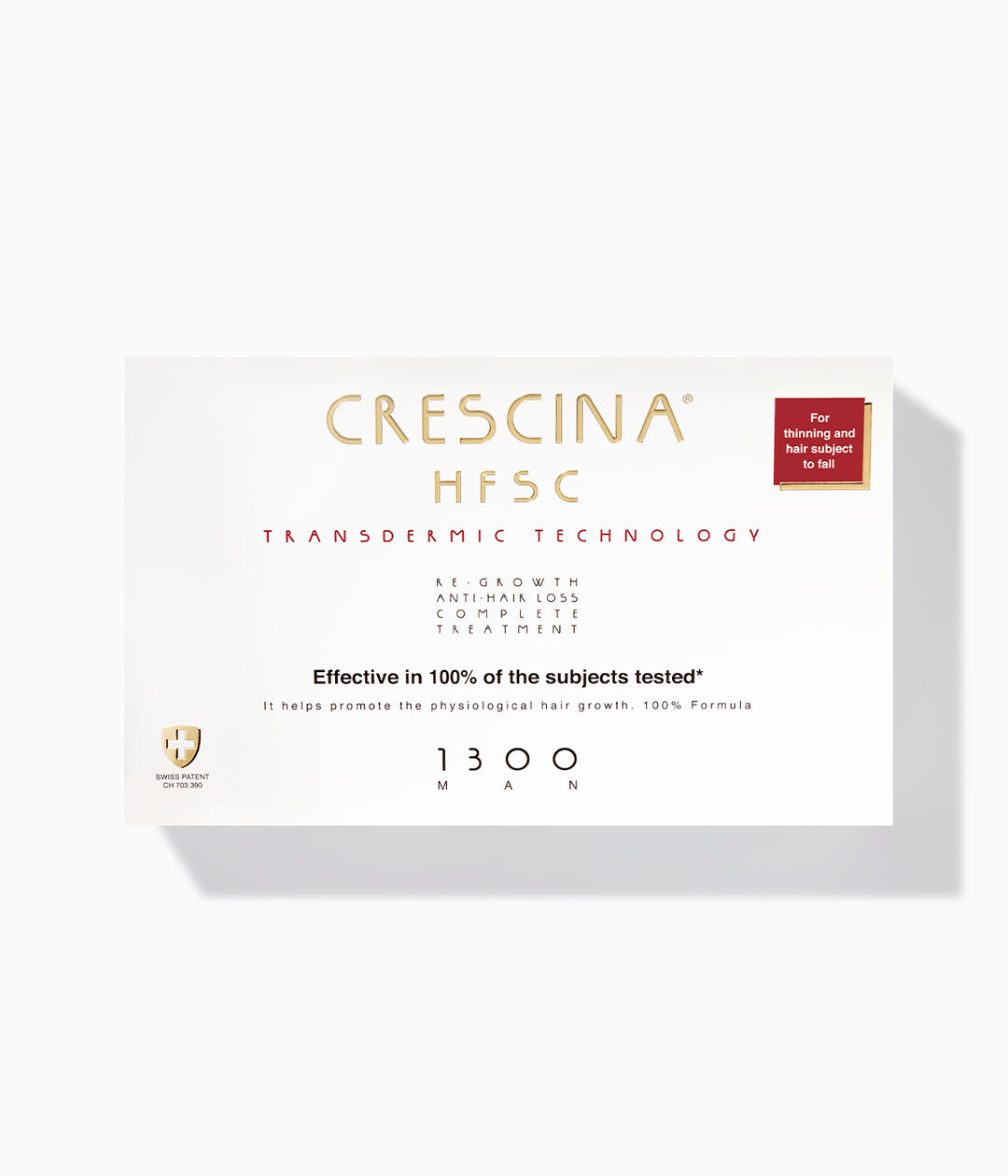 CRESCINA Transdermic HFSC Complete Treatment 1300 Men - 3.5ml 10+10 | كريشنا امبولات علاج تساقط الشعر عند الرجال 1300 - 3.5 مل 20 أمبولة