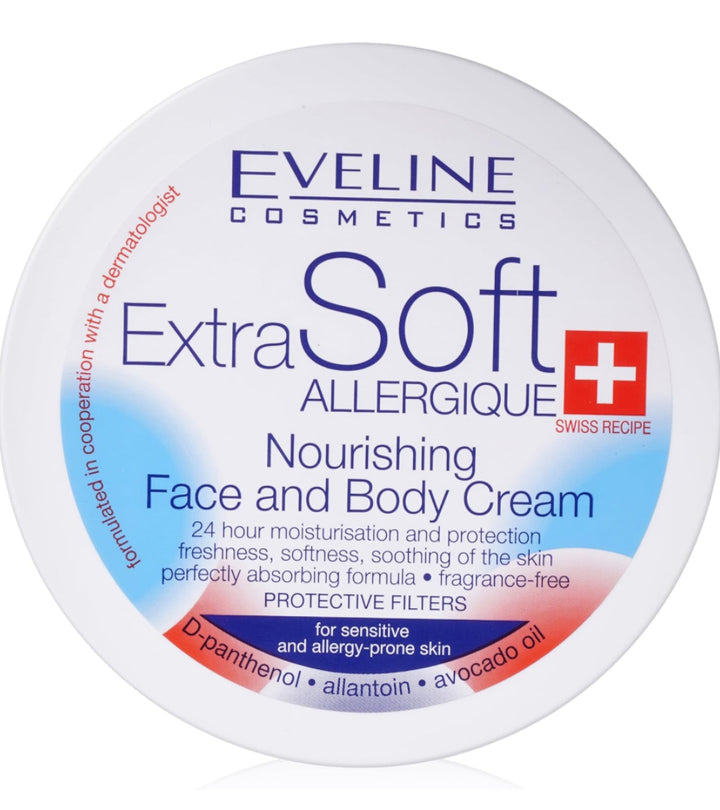 Extra Soft Allergique Nourishing Face And Body Cream - 200ml | ايفيلين كريم للوجه و الجسم للبشرة الحساسه - 200 مل