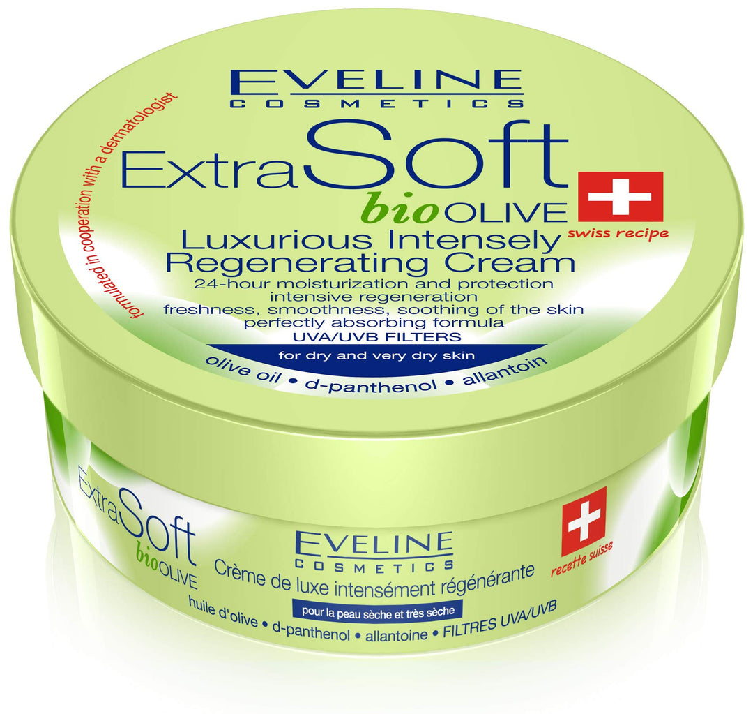 Extra Soft Bio Olive Luxury Intensely Regenerating Cream - 200ml | ايفيلين كريم للبشرة الجافة و الحساسة - 200 مل