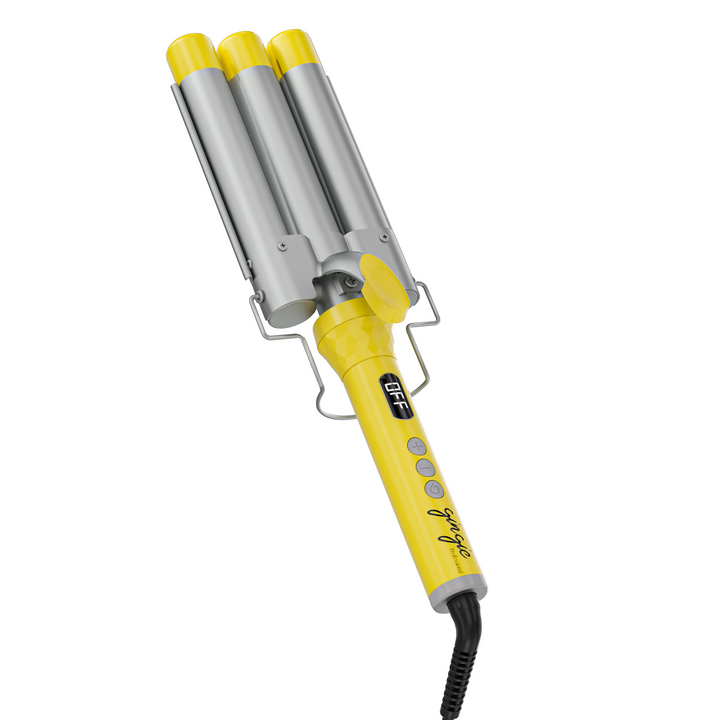 gingie The Mogee Three Barrels Hair Waver - 1inch | جنجي  أداة تمويج الشعر ثلاثية الأنابيب - 1 انش