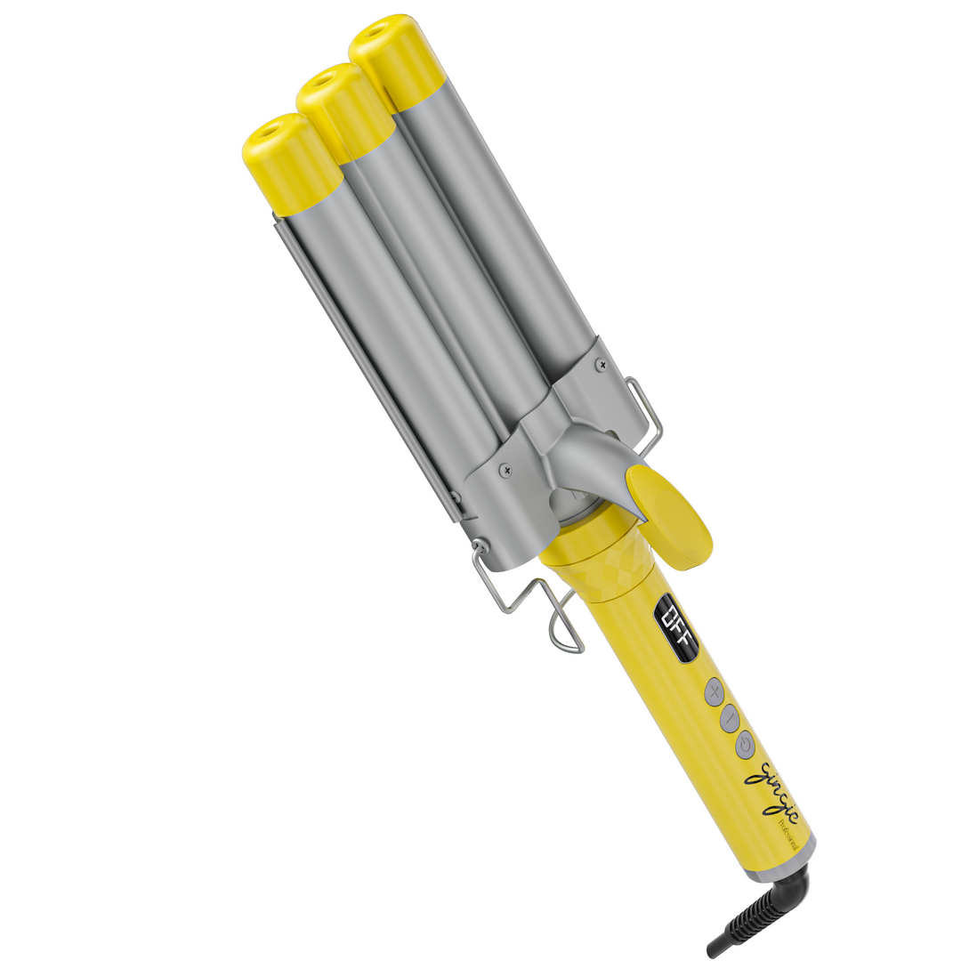 gingie The Mogee Three Barrels Hair Waver - 1inch | جنجي  أداة تمويج الشعر ثلاثية الأنابيب - 1 انش