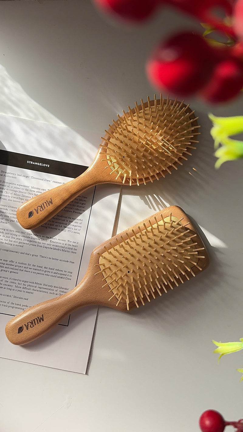 Mura Wooden Hair Brush | مورا فرشاة الشعر الخشبية