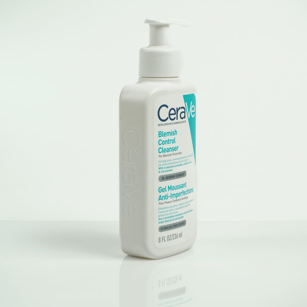 CeraVe Blemish Control Cleanser Face Wash For Acne & Blemish Prone Skin with 2% Salicylic Acid, Niacinamide and Ceramides -236ml | سيرافي غسول لحب الشباب - 236 مل