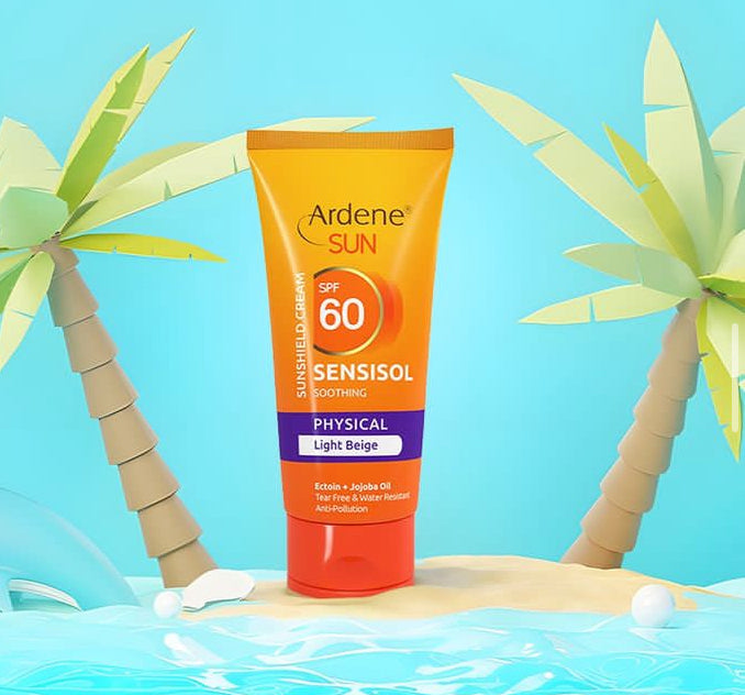 Ardene light beige sunscreen SPF60 - 50ml | اردن كريم واقي شمسي بلون بيج فاتح Spf 60 - ٥٠ مل