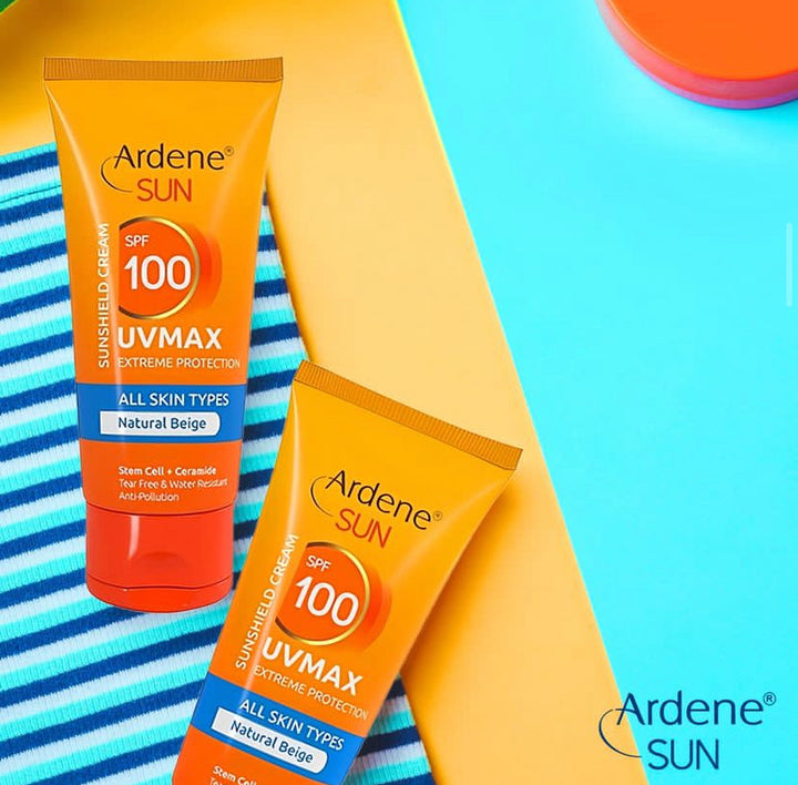 Ardene natural beige shell SPF100 sunscreen - 50ml | اردن كريم واقي شمسي مع لون بيج طبيعي spf100 - 50 مل