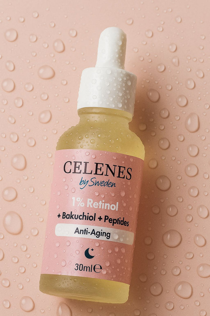 Celenes by Sweden 1% Retinol + Bakuchiol + Peptides Anti- Aging - 30ml | سيلينس سيروم الريتينول والبكاتشيول والببتديات - 30 مل