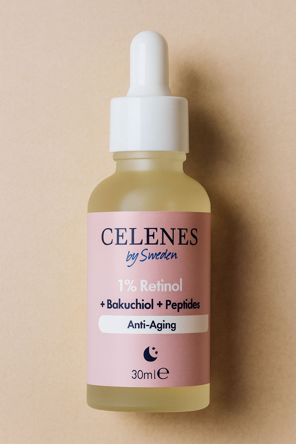 Celenes by Sweden 1% Retinol + Bakuchiol + Peptides Anti- Aging - 30ml | سيلينس سيروم الريتينول والبكاتشيول والببتديات - 30 مل