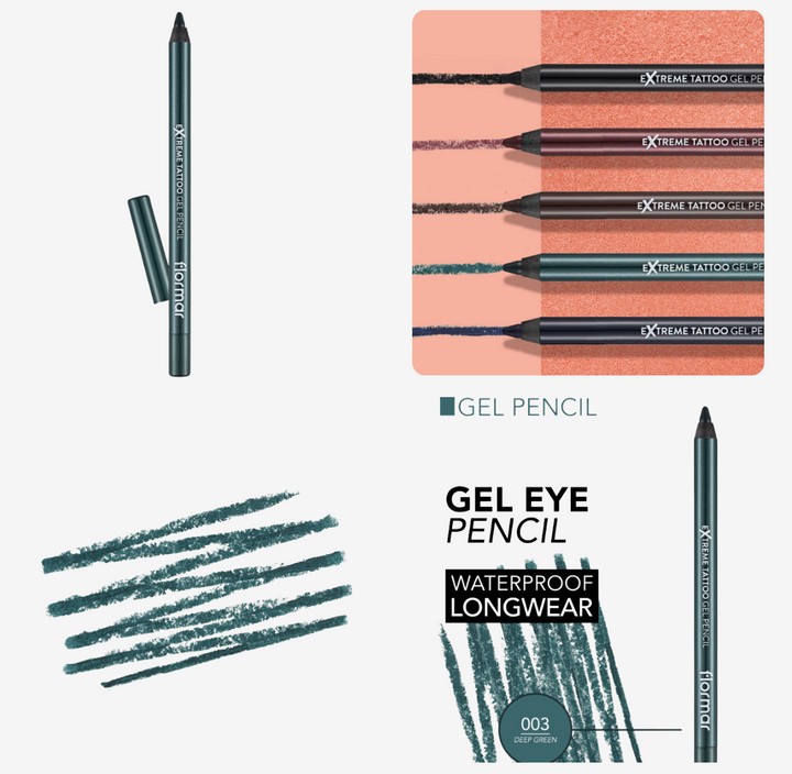 Flormar Extreme Tattoo Gel Pencil - 1.2g |فلورمار قلم كحل  - 1.2 غرام