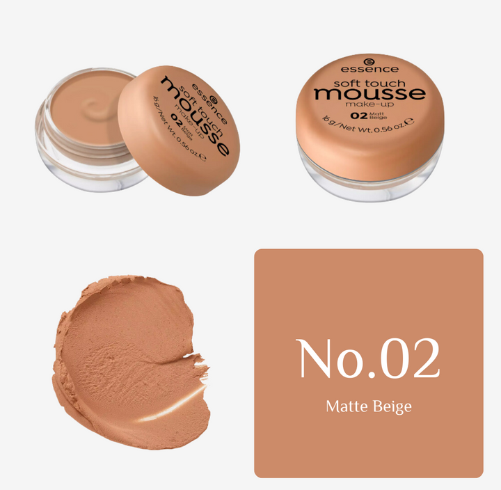 Essence Natural Matte Mousse Foundation - 16g | ايسنس كريم أساس رغوي - 16 غرام