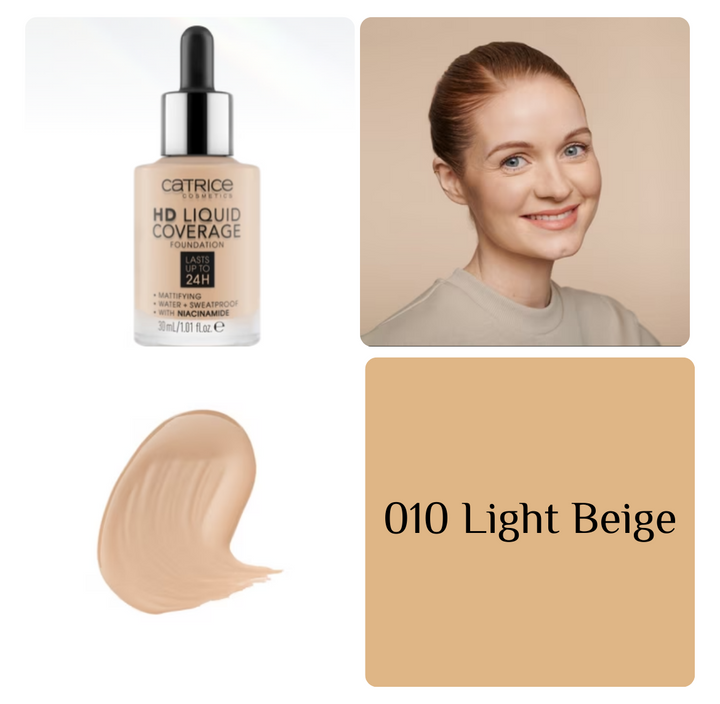 Catrice Hd Liquid Coverage Foundation | كاتريس كريم أساس بتغطية عالية