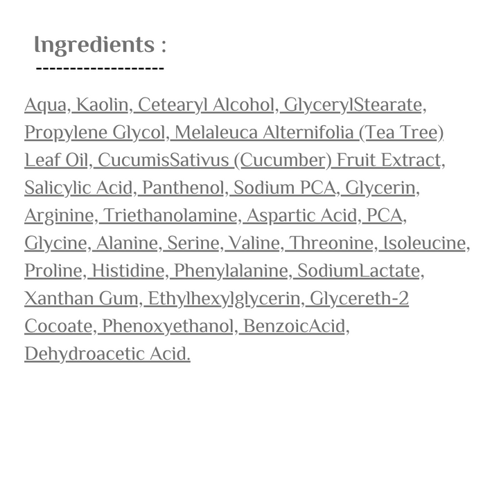 maru.derm Salicylic Acid + Tea Tree Oil clarifying clay mask - 100ml | مارو.ديرم ماسك الطين بالساليسيليك اسيد و زيت شجرة الشاي - 100 مل