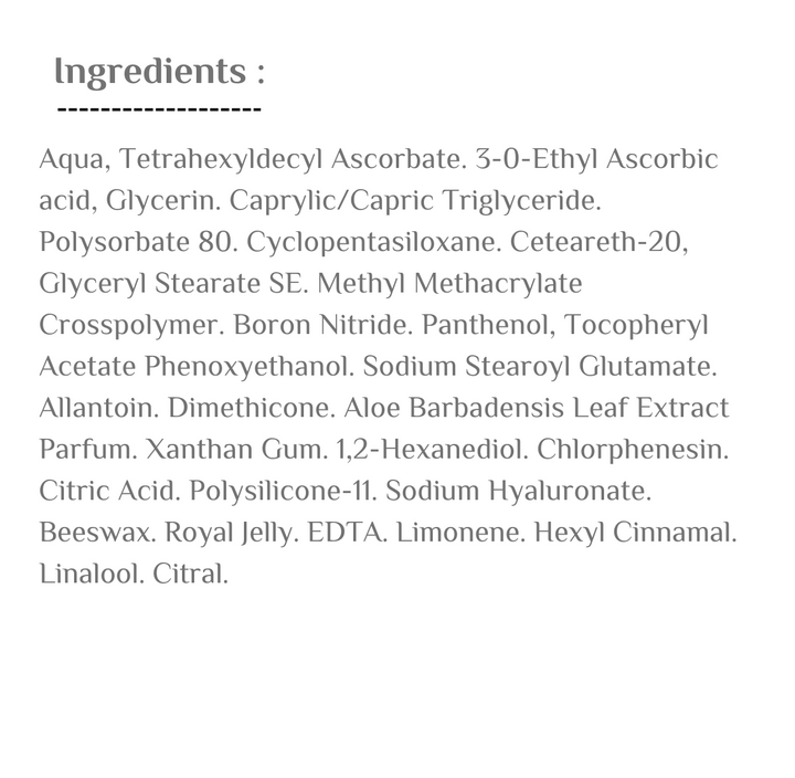 Beesline Unifying Brightening Serum -15% Vitamin C + 0.15% Hyaluronic Acid - 30ml | بيزلين سيروم موحد و مفتح للبشرة بالفيتامين سي 15% و الهيالورونيك اسيد 0.15% - 30 مل