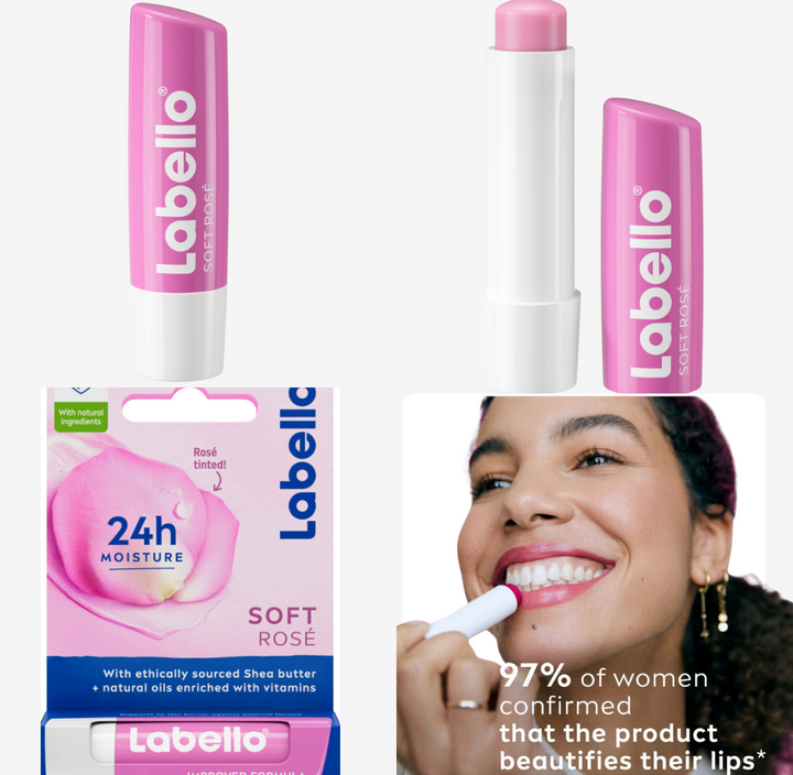 Labello 24h Lip Shine Moisture Tinted - 4.8g | لابيللو مرطب للشفاه 24 ساعة مع لون - 4.8 غرام