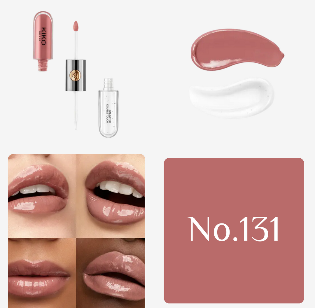KIKO Unlimited Double Touch - 2x3 ml |  كيكو أحمر شفاه سائل و غلوس - 2x3 مل