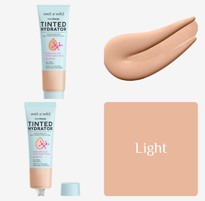 wet n wild BARE FOCUS TINTED HYDRATOR TINTED SKIN VEIL - 27ml | ويت ان وايلد مرطب مع لون للوجه - 27 مل