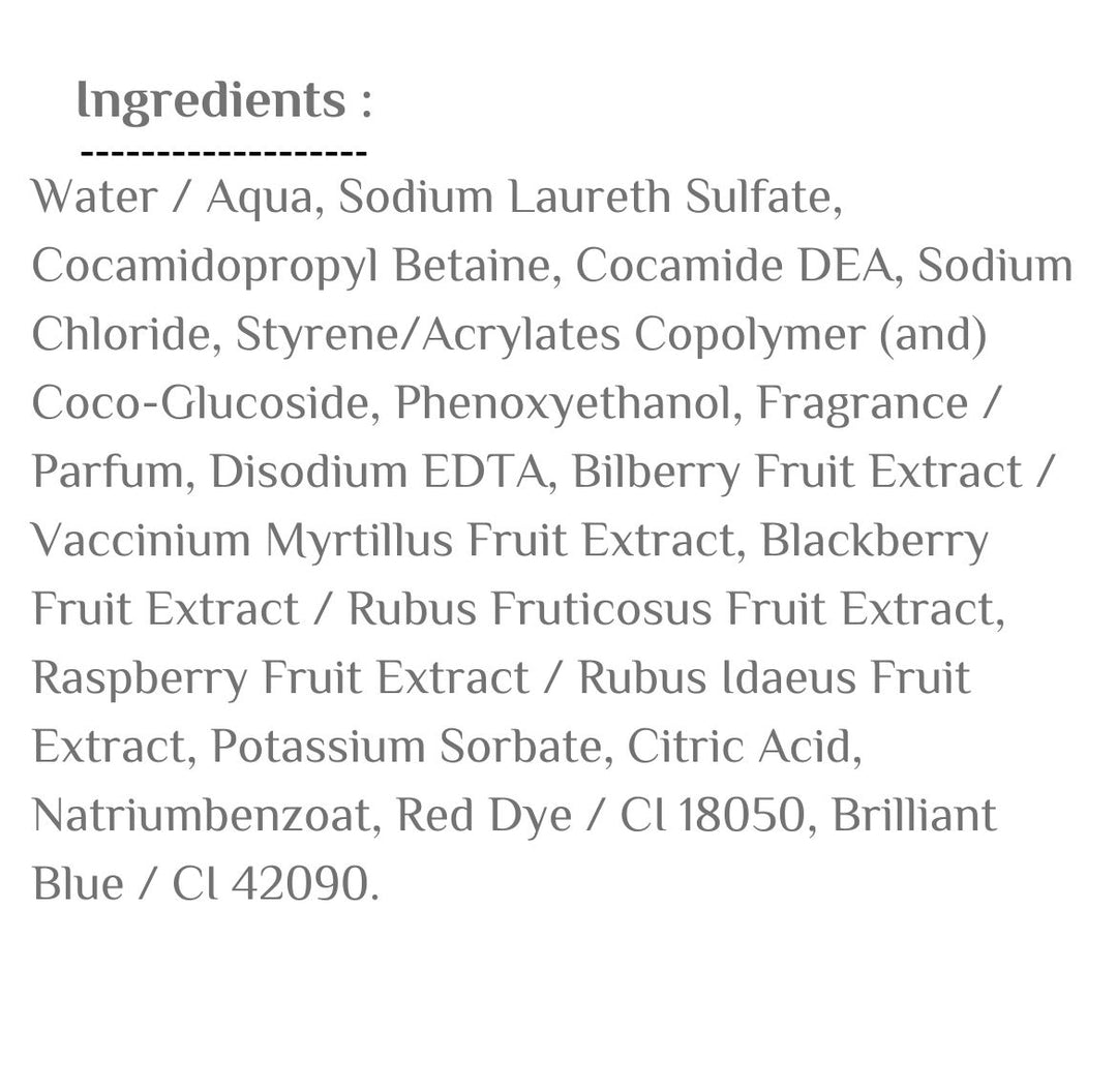 Revuele Fruity Shower Cream Raspberry & Blackberry - 500ml | ريفويل غسول استحمام بالتوت وبلاك بيري - 500 مل