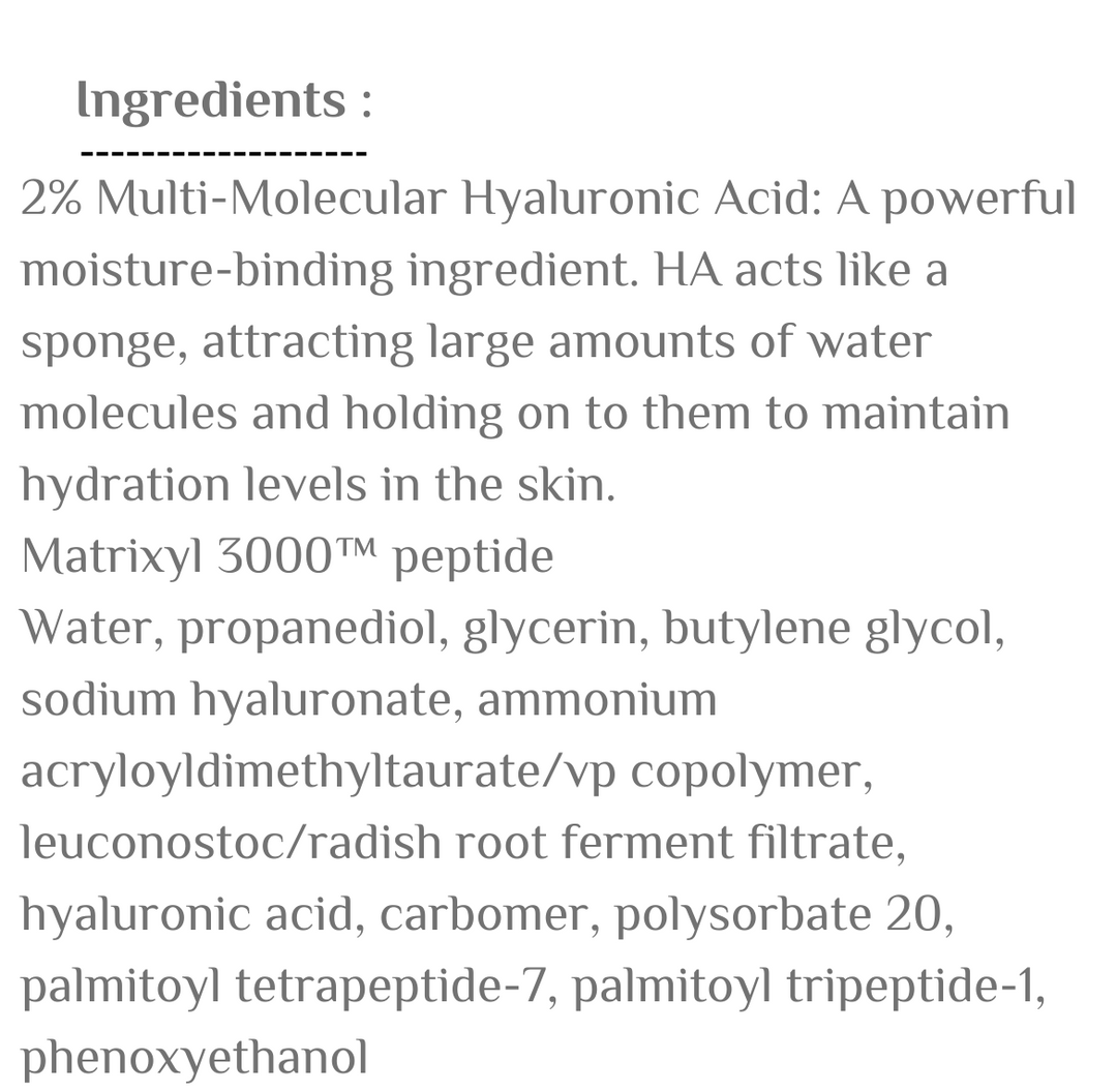 The Inkey List Hyaluronic Acid Hydrating Face Serum - 30ml | ذا انكي ليست سيروم هيالورنيك مرطب للوجه - 30 مل