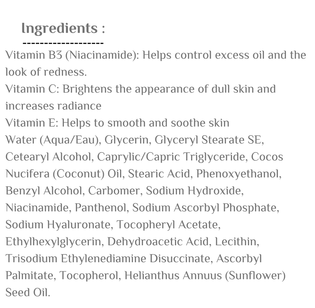 The Inkey List Vitamin B, C And E Moisturizer -50ml | ذا انكي ليست مرطب بفيتامين بي وسي - 50 مل