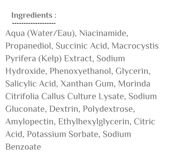 The Inkey List Selfless By Hyram Salicylic Acid and Sea Kelp Pore Clearing and Oil Control Face Serum - 30ml | ذا انكي ليست سيروم بالسالسيليك ونياسناميد للبشرة الدهنية والمعرضة  للحبوب - 30 مل