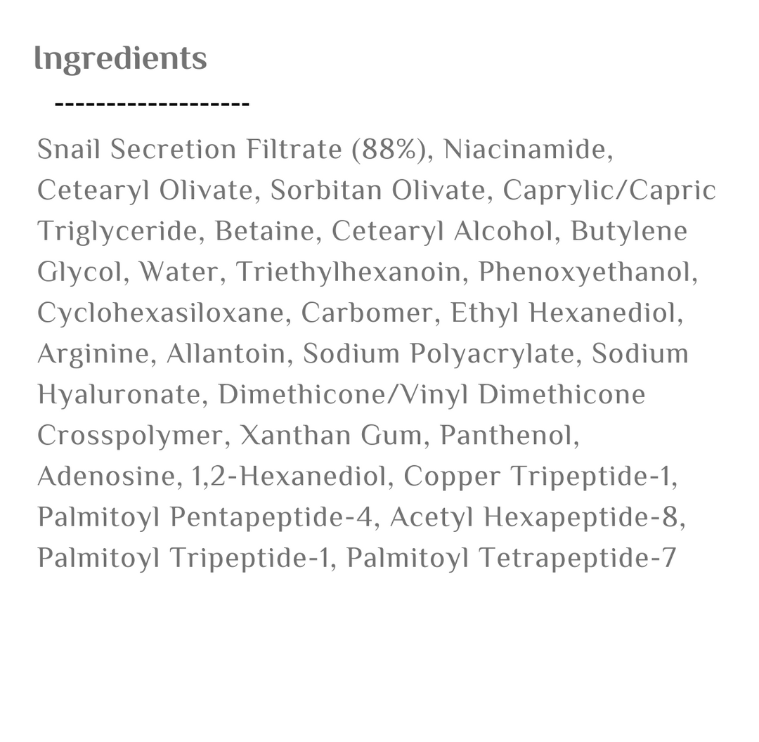 JUMISO Snail Mucin 88 + Peptide Facial Cream - 100ml | جوميسو كريم مرطب بمستخلص الحلزون + ببتيدات - 100 مل