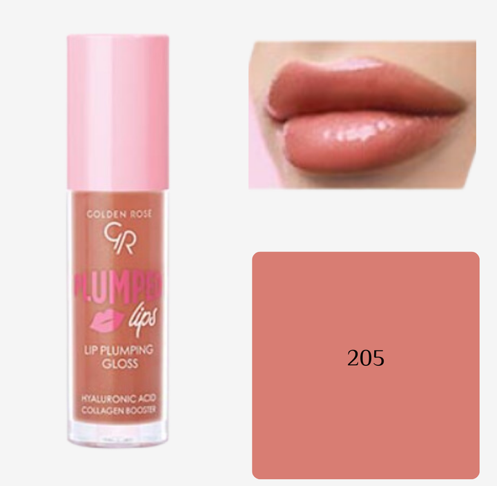 GOLDEN ROSE Plumped Lips Lip Plumping Gloss | كولدن روز غلوس و مالئ للشفاه