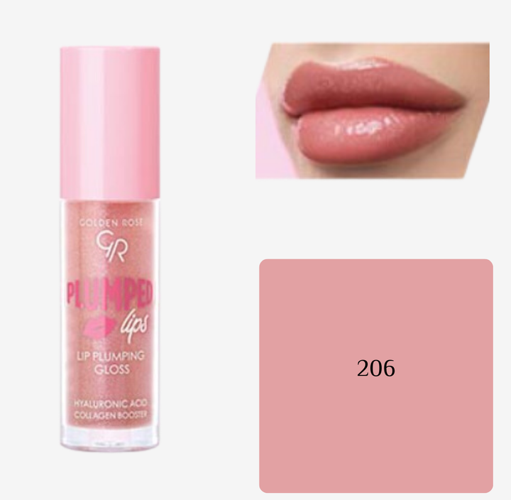 GOLDEN ROSE Plumped Lips Lip Plumping Gloss | كولدن روز غلوس و مالئ للشفاه