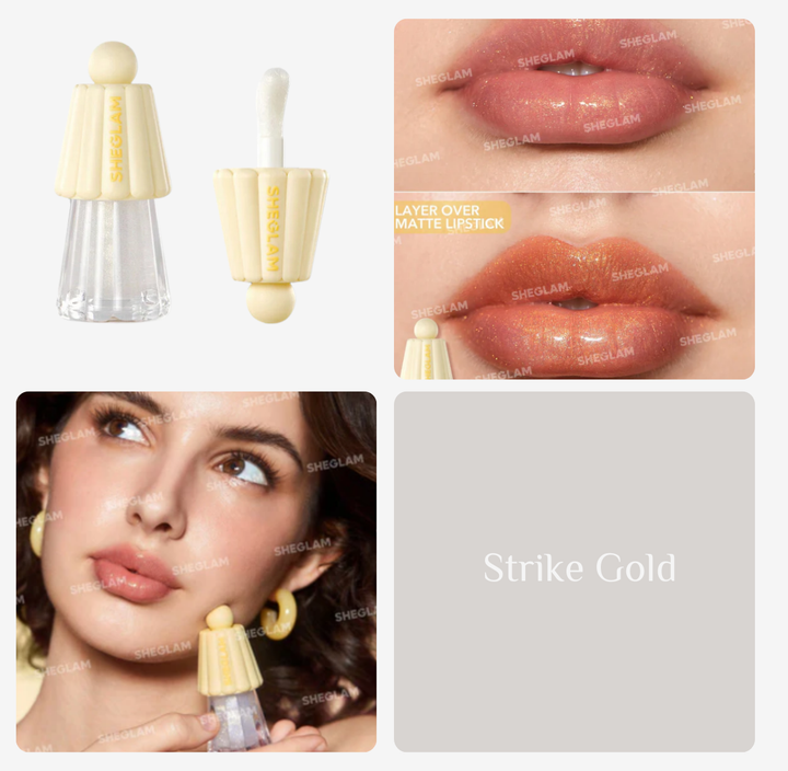 SHEGLAM Jelly Wow Hydrating Lip Oil - 5g | شيكلام زيت مرطب للشفاه مع غليتر - 5 غرام