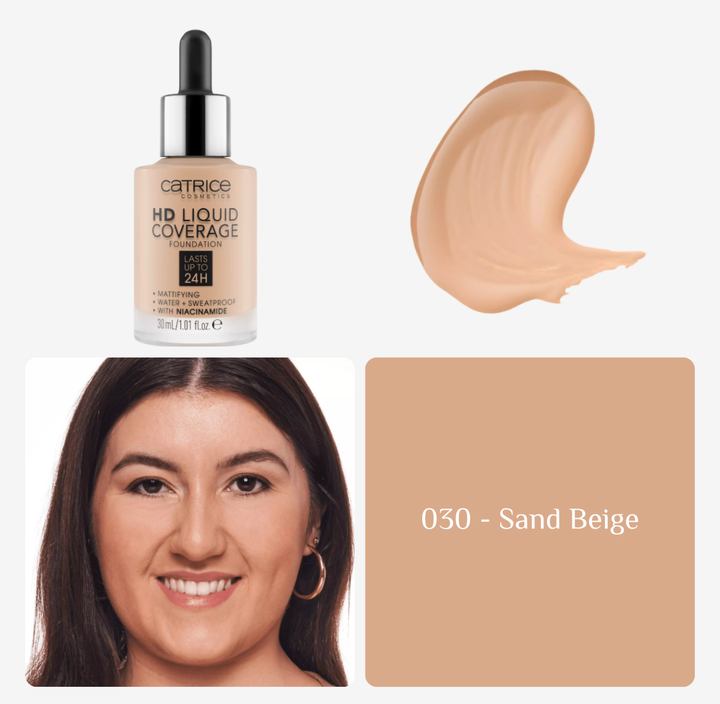 Catrice Hd Liquid Coverage Foundation | كاتريس كريم أساس بتغطية عالية