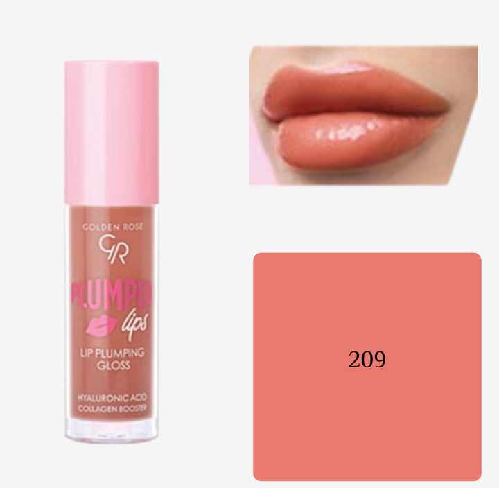 GOLDEN ROSE Plumped Lips Lip Plumping Gloss | كولدن روز غلوس و مالئ للشفاه