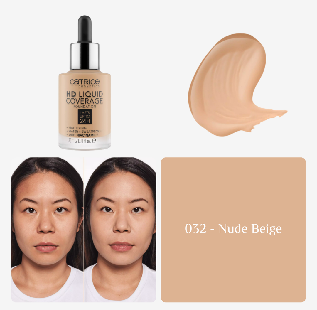 Catrice Hd Liquid Coverage Foundation | كاتريس كريم أساس بتغطية عالية