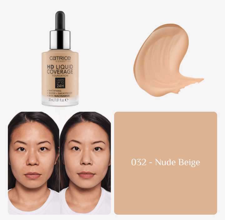 Catrice Hd Liquid Coverage Foundation | كاتريس كريم أساس بتغطية عالية