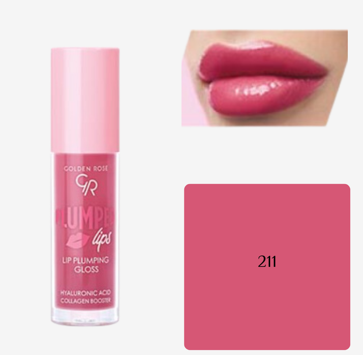 GOLDEN ROSE Plumped Lips Lip Plumping Gloss | كولدن روز غلوس و مالئ للشفاه